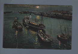 CPA - 50 - Cherbourg - L'Entrée Du Port - (vue De Nuit) - Circulée En 1911 - Cherbourg