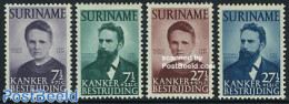 Suriname, Colony 1950 Rontgen/curie 4v, Mint NH, Health - History - Science - Health - Nobel Prize Winners - Atom Use .. - Nobel Prize Laureates