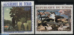 Chad 1968 Rousseau Paintings 2v, Mint NH, Art - Modern Art (1850-present) - Autres & Non Classés