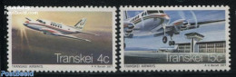 South Africa, Transkei 1977 Transkei Airways 2v, Mint NH, Transport - Aircraft & Aviation - Vliegtuigen