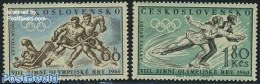 Czechoslovkia 1960 Olympic Winter Games Squaw Valley 2v, Mint NH, Sport - Ice Hockey - Olympic Winter Games - Skating - Sonstige & Ohne Zuordnung