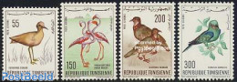 Tunisia 1966 Birds 4v, Mint NH, Nature - Birds - Flamingo - Tunesië (1956-...)