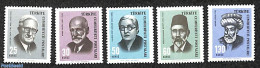 Türkiye 1966 Famous Persons 5v, Mint NH, Performance Art - Music - Art - Authors - Andere & Zonder Classificatie