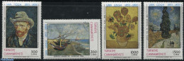 Türkiye 1990 Vincent Van Gogh Paintings 4v, Mint NH, Transport - Ships And Boats - Art - Modern Art (1850-present) - .. - Autres & Non Classés