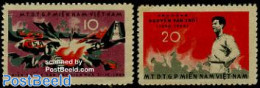 Vietnam 1965 Vietcong, Nguyen Van Troi 2v, Mint NH, Transport - Aircraft & Aviation - Airplanes