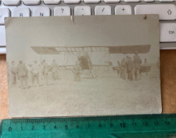 Real Photo Avion Aviation Soldats Allemands  Guerre 1914 -18  à Identifier - Luchtvaart