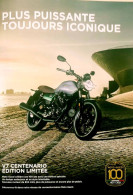 Publicité Papier  MOTO GUZZI V7 CENTENARIO Octobre 2021 FL-08 - Publicités