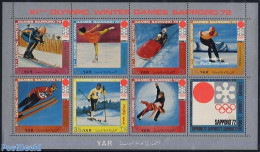 Yemen, Arab Republic 1971 Olympic Winter Games 7v M/s, Mint NH, Sport - (Bob) Sleigh Sports - Olympic Winter Games - S.. - Winter (Other)