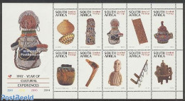 South Africa 1997 Cultural Experience 10v M/s, Mint NH, Art - Handicrafts - Ongebruikt