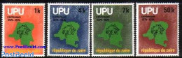 Congo Dem. Republic, (zaire) 1976 UPU Centenary 4v, Mint NH, Various - U.P.U. - Maps - U.P.U.