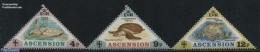 Ascension 1973 Sea Turtles 3v, Mint NH, Nature - Reptiles - Turtles - Ascensione