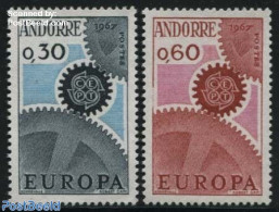 Andorra, French Post 1967 Europa CEPT 2v, Mint NH, History - Europa (cept) - Ungebraucht