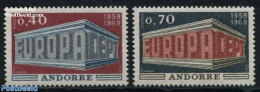 Andorra, French Post 1969 Europa CEPT 2v, Mint NH, History - Europa (cept) - Unused Stamps