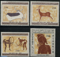 Algeria 1967 Tassili Rock Paintings 4v, Mint NH, Art - Cave Paintings - Unused Stamps