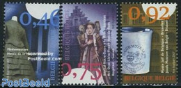 Belgium 2007 Small Museums (fashion,jewish,hospital Lessons) 3v, Mint NH, Health - Religion - Health - Judaica - Art -.. - Unused Stamps