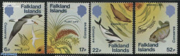 Falkland Islands 1984 Nature Conservation 4v, Mint NH, Nature - Birds - Environment - Fish - Sea Mammals - Protezione Dell'Ambiente & Clima