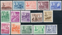 North Borneo 1950 Definitives 15v (50c With Wrong Name: JESSLETON), Mint NH, Nature - Transport - Various - Fishing - .. - Fische
