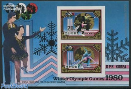 Korea, North 1980 Olympic Winter Winners 2v M/s Imperforated, Mint NH, Sport - Olympic Winter Games - Corée Du Nord