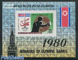 Korea, North 1980 Olympic Winners S/s, Imperforated, Mint NH, Sport - Boxing - Olympic Games - Boxen