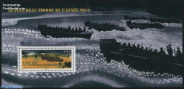 France 2015 Most Beautiful Stamp Of 2014 Special S/s, Mint NH, History - Transport - World War II - Ships And Boats - Ungebraucht