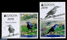 Malta 2019 Europa, Birds 2v+tabs, Mint NH, History - Nature - Europa (cept) - Birds - Malte
