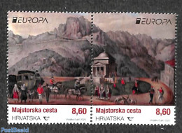 Croatia 2020 Europa, Old Postal Roads 2v [:], Mint NH, History - Nature - Transport - Europa (cept) - Horses - Post - .. - Poste