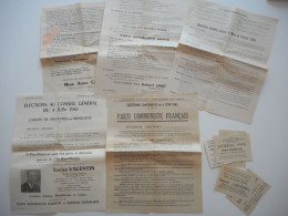 VOSGES - SAULXURES S/ MOSELOTTE, 1961, ELECTIONS CANTONALES, PROGRAMMES ET BULLETINS - Lorraine - Vosges