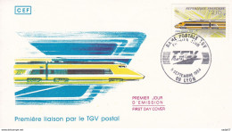 Frankreich France FDC TGV Post 08.09.1984 - Eisenbahnen