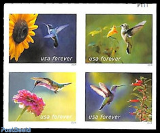 United States Of America 2024 Garden Delights 2x4v, Double Sided, Mint NH, Nature - Birds - Flowers & Plants - Humming.. - Nuovi