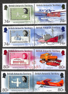British Antarctica 2023 60 Years Stamps 8v (4x[:]), Mint NH, Transport - Stamps On Stamps - Aircraft & Aviation - Ship.. - Briefmarken Auf Briefmarken