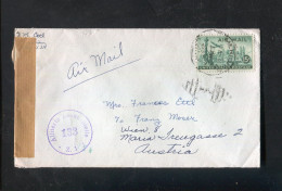 "USA" 1952, Brief Mit "ZENSUR" (Alliierte Zensurstelle) Nach Oesterreich (A1143) - Briefe U. Dokumente