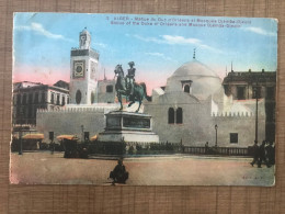  ALGER Statue Du Duc D'Orléans Et Mosquée Djémaa Djedid  - Algerien