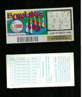 Gratta E Vinci - Bowling - Lotto 148  Da Lire 1.000 - Billetes De Lotería