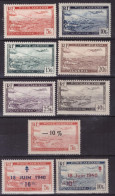 Algérie - 1946-1948 - Avion Survolant La Rade D'Alger - Série De 9 Timbres Neufs ** Cote  15,25 € - Aéreo