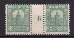 Tunisie - Millèsime 6 - Grande Mosquée De Tunis Paire 25c Vert -  Timbres Neufs **  -  Cote 21 € - Unused Stamps