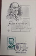 D)1962, ARGENTINA, FIRST DAY COVER, ISSUE, JUAN VUCETICH, 1858-1925, POLICE CREATOR OF THE IDENTIFICATION OF PEOPLE THRO - Altri & Non Classificati