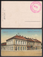 RED ROSS Postmark TPO Hospital Train Railway Postcard Slavonski Brod Jelačić  Trg Hungary KuK CROATIA 1917 WW1 War - Croacia