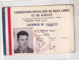 FEDERATION FRANCAISE DE BOX LIBRE ET DE KARETE -  LICENCE - Boule/Pétanque