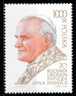 1990 Polonia  Giovanni Paolo II Wojtyla Papi Popes MNH** Tr159 - Popes