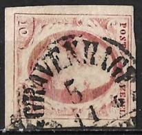 1852 Koning Willem III 10 Cent Rood NVPH 2 Met Halfrondstempel 's-GRAVENHAGE B - Used Stamps