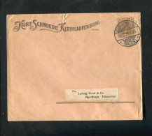 "DEUTSCHES REICH" 1910, Privatganzsachenumschlag PU 24 B 34 "Schmiede Kleinlaufenburg" Stempel "KLEINLAUFENBURG" (A1160) - Briefe