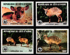 Elfenbeinküste 881-884 Postfrisch Antilopen, Wildtiere #JW534 - Ivory Coast (1960-...)