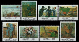 Uganda 1991 - Mi-Nr. 922-929 ** - MNH - Gemälde Van Gogh - Ouganda (1962-...)