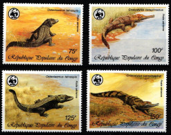 Kongo (Brazzaville) 163-1066 Postfrisch Wildtiere, Krokodile #JW501 - Andere & Zonder Classificatie