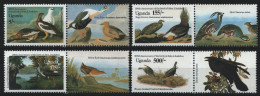 Uganda 1985 - Mi-Nr. 449-452 ** - MNH - Zierfeld - Vögel / Birds - Audubon - Uganda (1962-...)