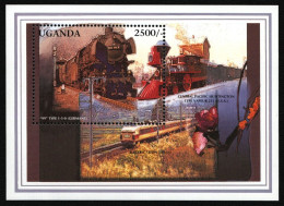 Uganda 1996 - Mi-Nr. Block 265 ** - MNH - Eisenbahn / Trains - Uganda (1962-...)