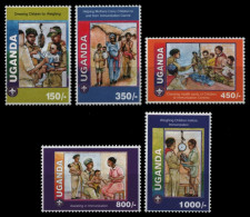 Uganda 1995 - Mi-Nr. 1590-1594 ** - MNH - Pfadfinder / Scouts - Ouganda (1962-...)