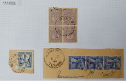 Tunisie Lot Timbre Oblitération Choisies Mahares Dont Fragment  à Voir - Used Stamps