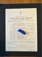 Den Heer Alfons-Aloysius Versavel Wed De Puydt *1862 Ieper +1946 Kortrijk Soete De Blauwe Meersseman Billiau - Obituary Notices