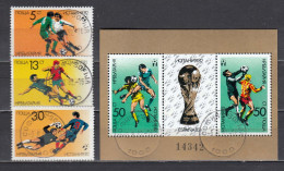 Bulgaria 1982 - Fooball Worl Cup, Spain(1), Mi-Nr. 3100/02+Bl. 122, Used - Used Stamps